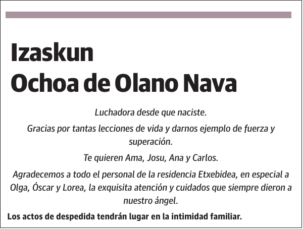 Izaskun Ochoa de Olano Nava