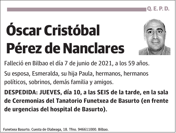 Óscar Cristóbal Pérez de Nanclares