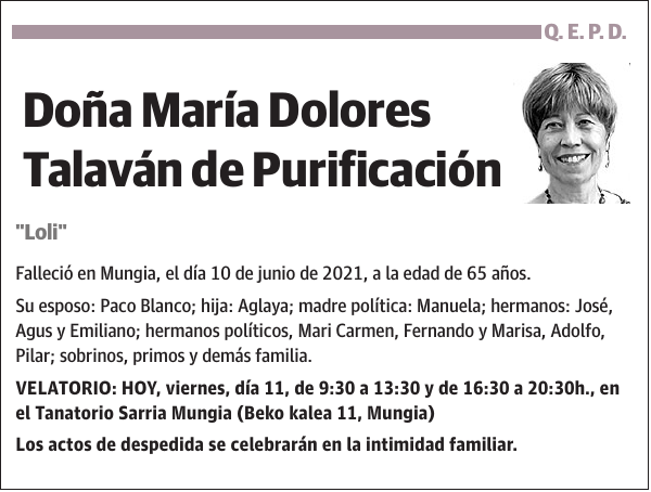 María Dolores Talaván de Purificación