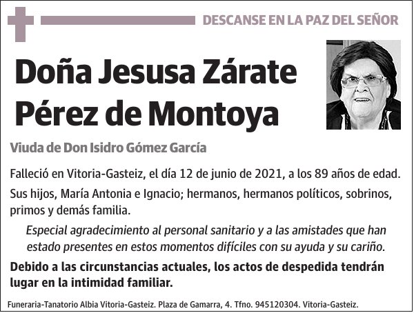 Jesusa Zárate Pérez de Montoya