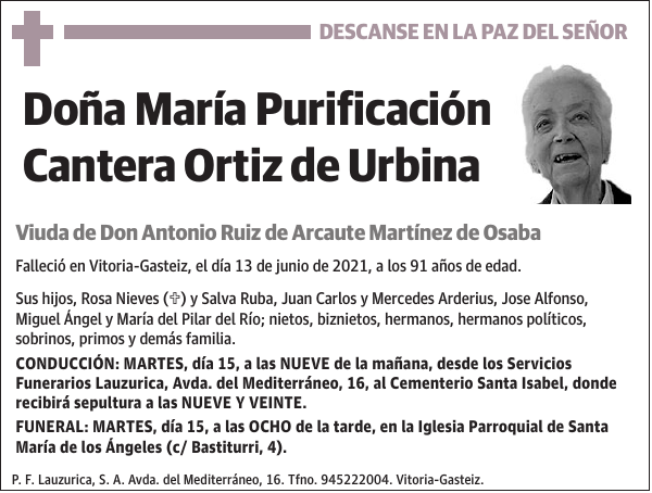 María Purificación Cantera Ortiz de Urbina