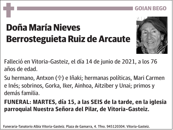 María Nieves Berrosteguieta Ruiz de Arcaute