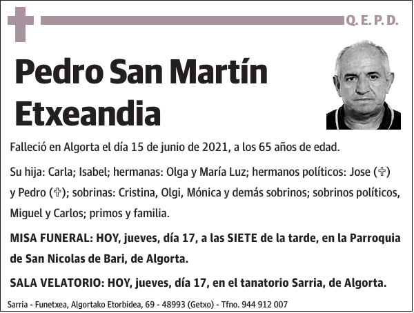 Pedro San Martín Etxeandia