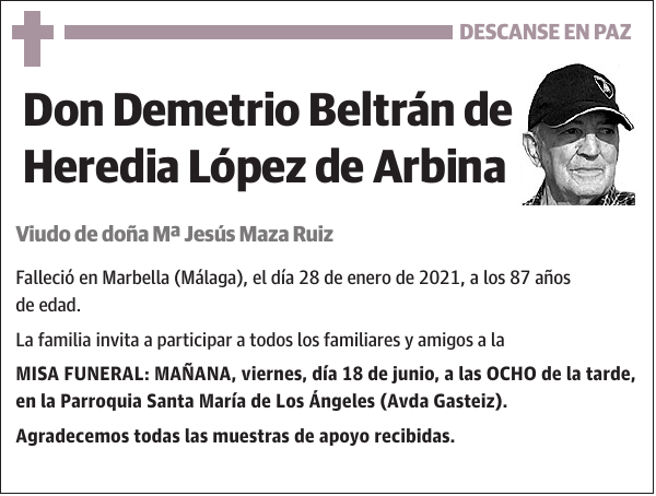 Demetrio Beltrán de Heredia López de Arbina