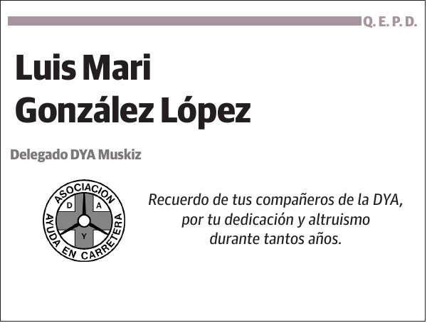 Luis Mari González López