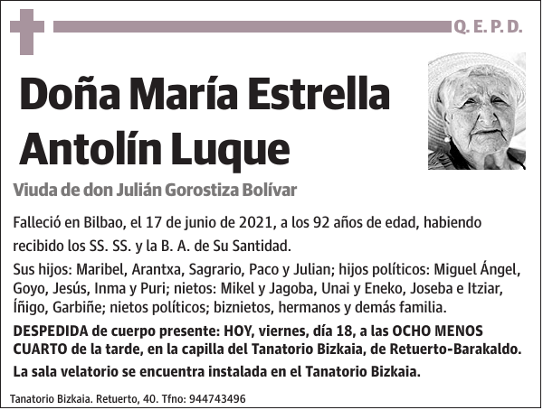 María Estrella Antolín Luque