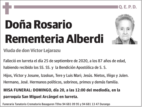 Rosario Rementeria Alberdi