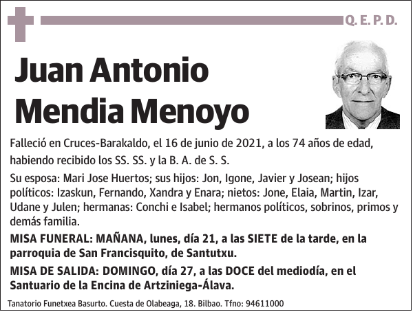 Juan Antonio Mendia Menoyo