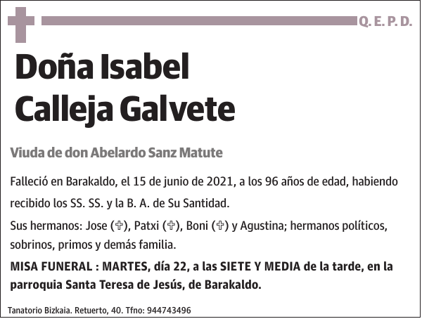 Isabel Calleja Galvete