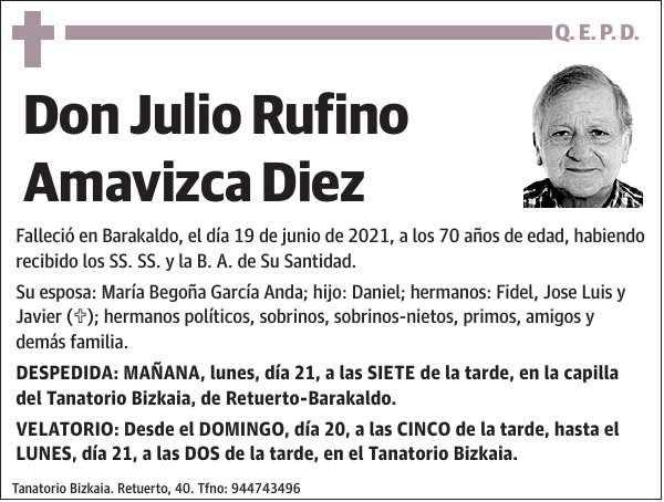 Julio Rufino Amavizca Diez