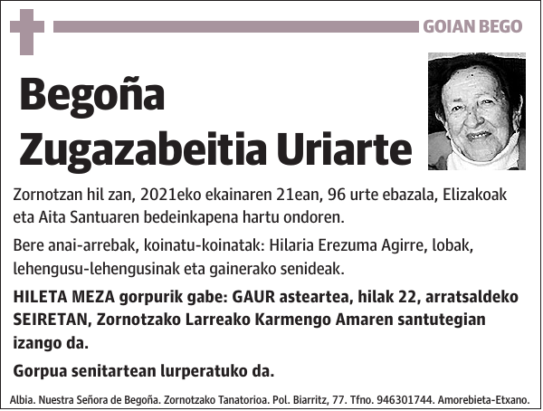 Begoña Zugazabeitia Uriarte