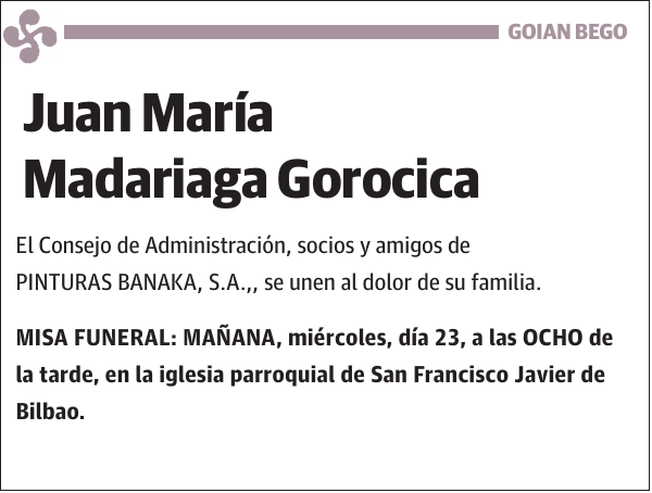 Juan María Madariaga Gorocica