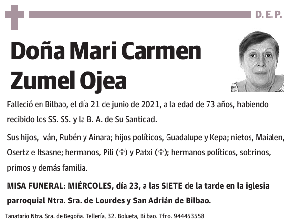 Mari Carmen Zumel Ojea