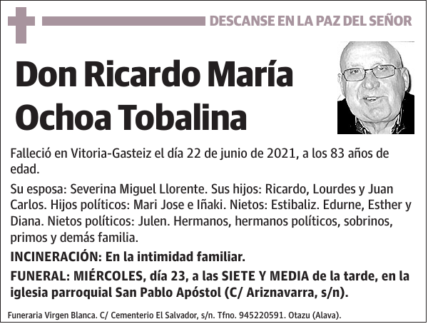 Ricardo María Ochoa Tobalina