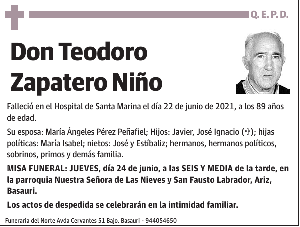 Teodoro Zapatero Niño