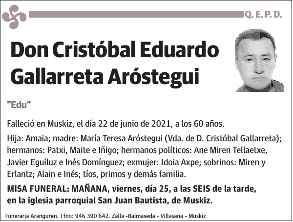 Cristóbal Eduardo Gallarreta Aróstegui