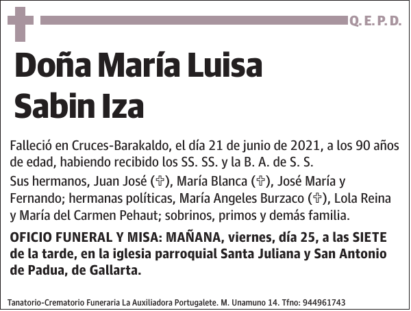 María Luisa Sabin Iza