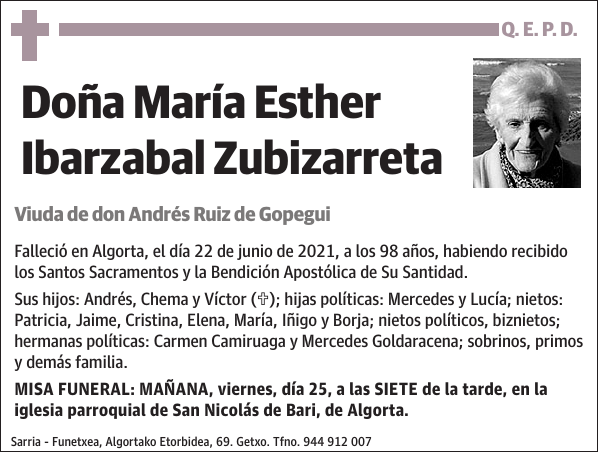 María Esther Ibarzabal Zubizarreta