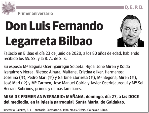 Luis Fernando Legarreta Bilbao