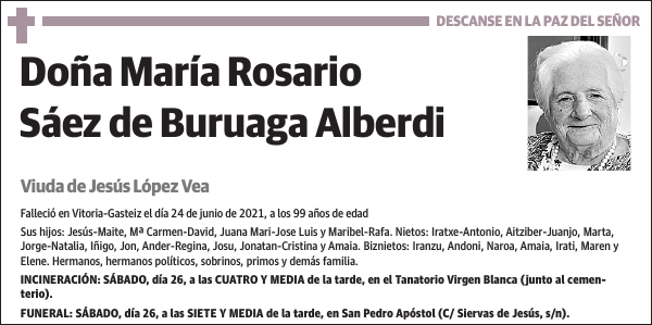 María Rosario Sáez de Buruaga Alberdi