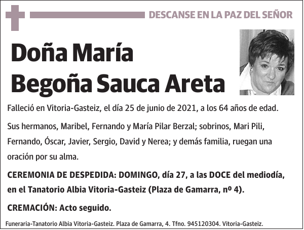 María Begoña Sauca Areta