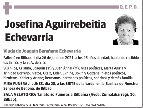 Josefina Aguirrebeitia Echevarría