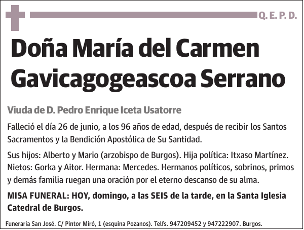 María del Carmen Gavicagogeascoa Serrano