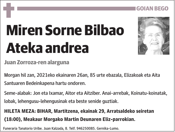 Miren Sorne Bilbao Ateka