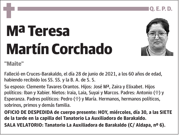 Mª Teresa Martín Corchado 'Maite'