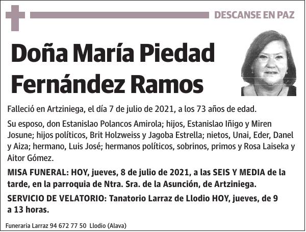 María Piedad Fernández Ramos