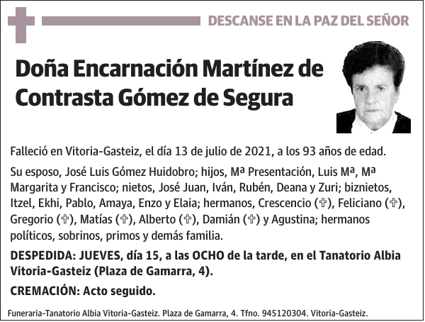 Encarnación Martínez de Contrasta Gómez de Segura