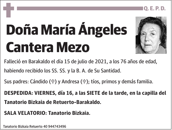 María Ángeles Cantera Mezo