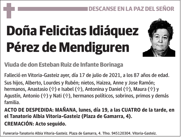 Felicitas Idiáquez Pérez de Mendiguren