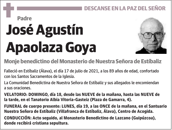 José Agustín Apaolaza Goya