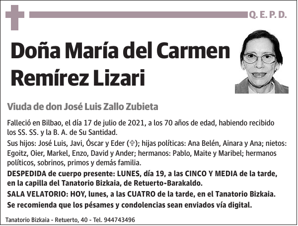 María del Carmen Remírez Lizari