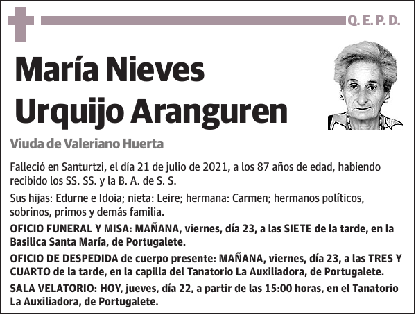 María Nieves Urquijo Aranguren