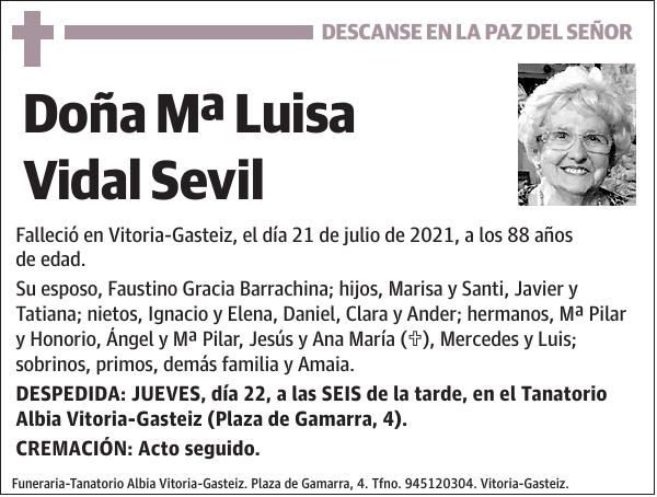 Mª Luisa Vidal Sevil