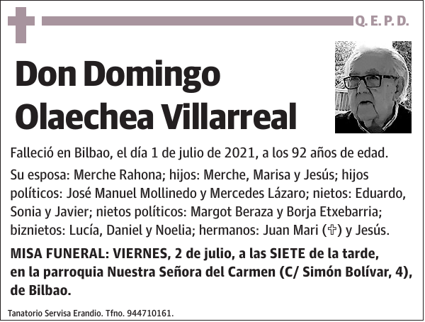 Domingo Olaechea Villarreal