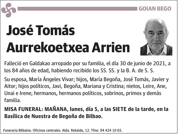 José Tomás Aurrekoetxea Arrien