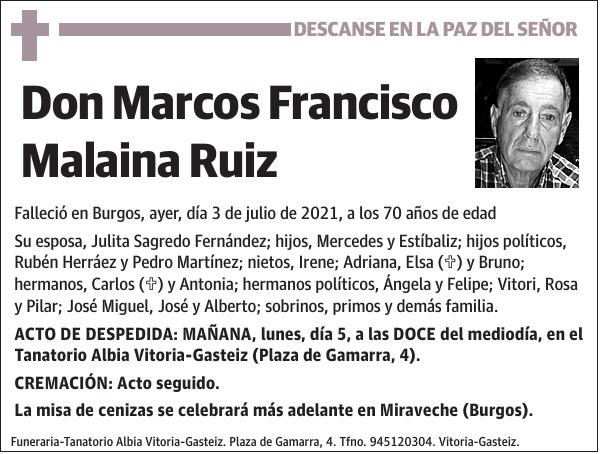 Marcos Francisco Malaina Ruiz