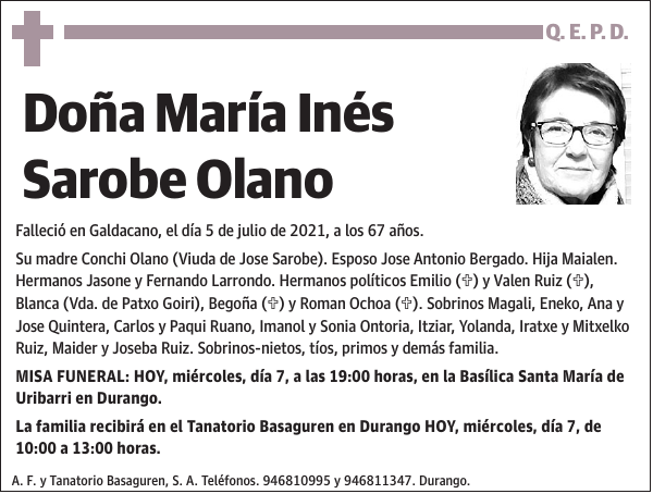 María Inés Sarobe Olano