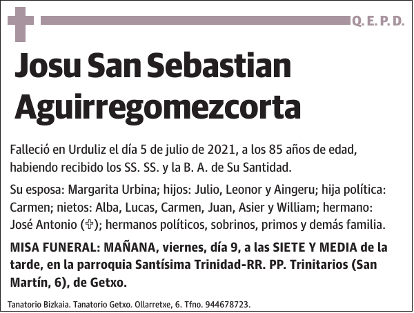 Josu San Sebastian Aguirregomezcorta