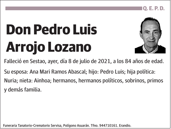 Pedro Luis Arrojo Lozano