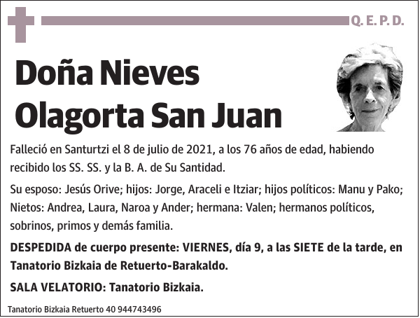 Nieves Olagorta San Juan