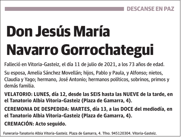 Jesús María Navarro Gorrochategui