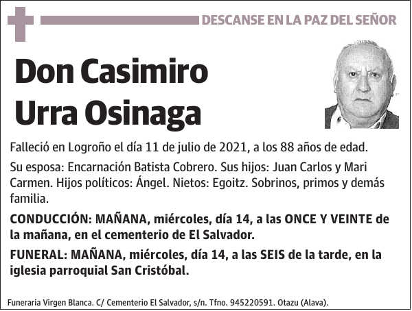 URRA OSINAGA, CASIMIRO