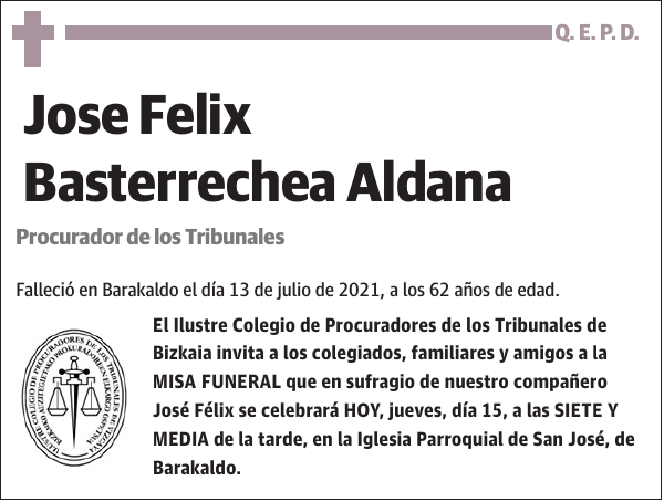 Jose Felix Basterrechea Aldana