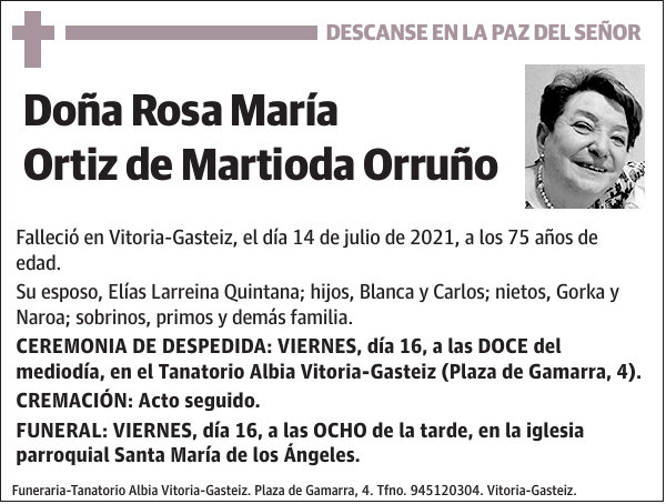 Rosa María Ortiz de Martioda Orruño