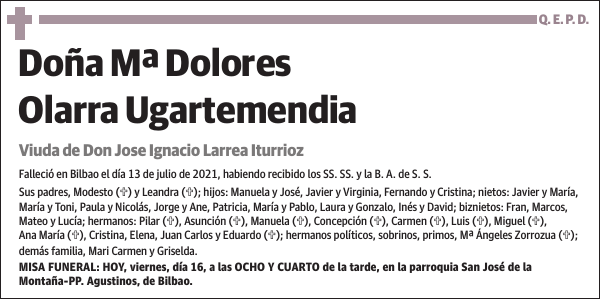 Mª Dolores Olarra Ugartemendia