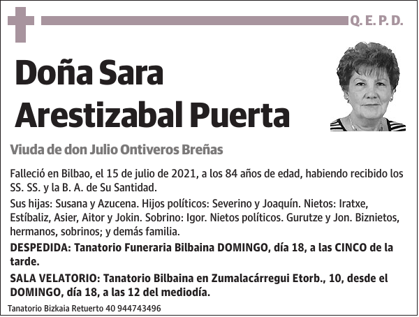 Sara Arestizabal Puerta